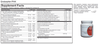 EndorphinPAK-Supplement-Facts