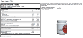 Serotonin-PAK-Supplement-Facts